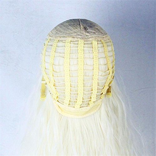 Sehr hochwertige GOT Erwachsenen Perücke mit Wellen blond 75 cm LARP