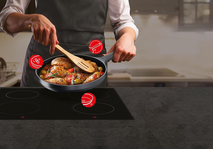 Tefal G61204 Trattoria Pro Bratpfanne 24 cm | Aluguss | unbedenkliche Antihaftversiegelung | Thermo-