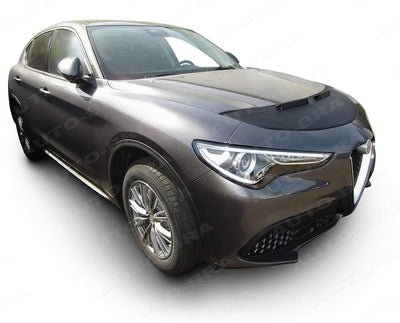 Auto-Bra AB3-00490 Carbon Optik kompatibel mit ALFA Romeo Stelvio Bj. ab 2017 Haubenbra Steinschlags