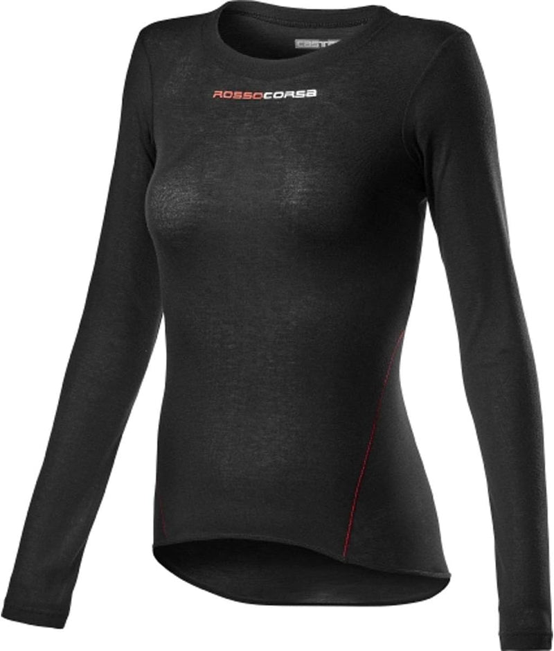 CASTELLI Prosecco Tech W Long Sleeve, Damen-Radunterwäsche, Schwarz, Grösse XS