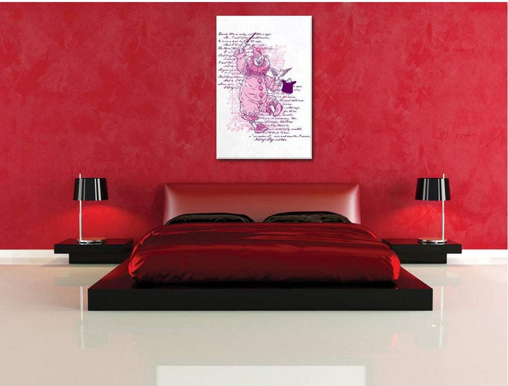 Clown white Leinwandbild Bild auf Leinwand, XXL riesige Bilder fertig gerahmt mit Keilrahmen, Kunstd