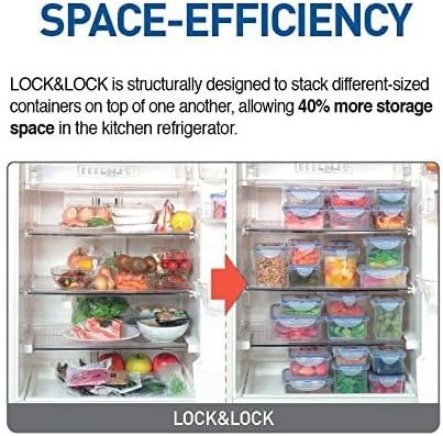 3 x Schloss & Lock 2.6L stapelbare Frischhaltedosen rechteckiger HPL826
