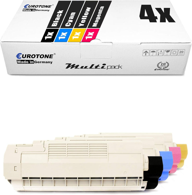 4X Müller Printware Toner für Oki C 5650 5750 DN N ersetzt Black Cyan Magenta Yellow Set aus 4, Set