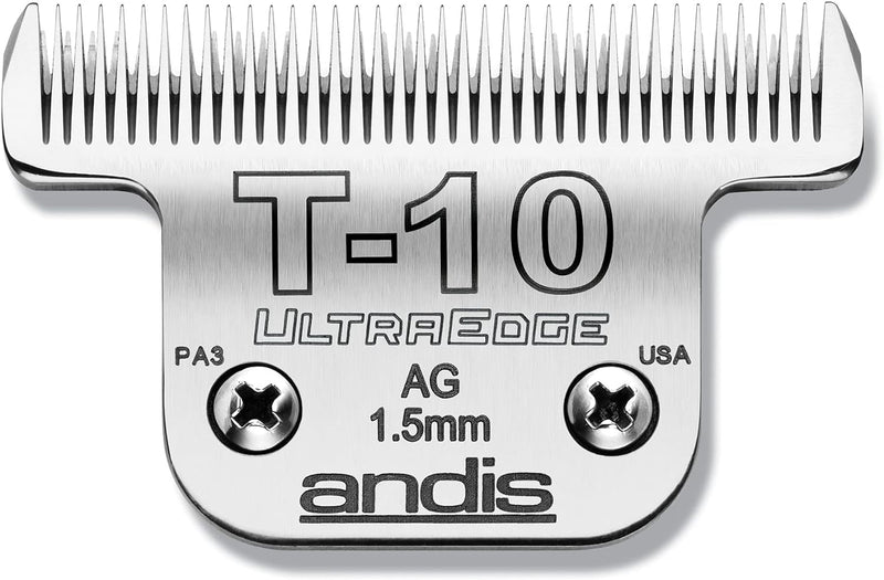 Andis Carbon-Infused Steel UltraEdge Dog Clipper Blade, Size-T-10, 1/6-Inch Cut Length (22305) T-10/