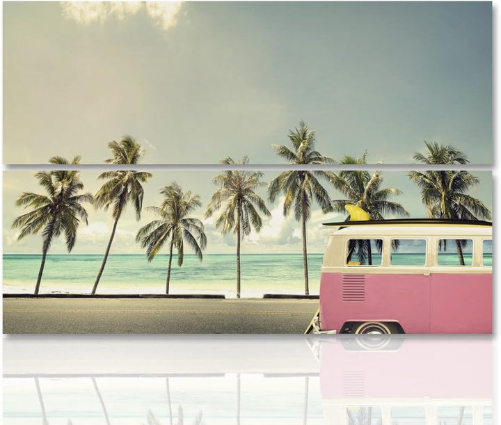 Feeby. Wandbilder - 2 Teile - 60x60 cm - rechteckige Form Bilder Kunstdrucke Deko PanelMEER, STRAND,