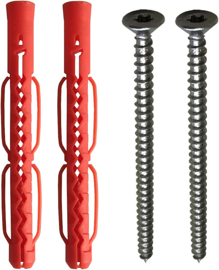 TIBU Eiche Holz Handlauf Geländer 0,3m - 6m, Länge 100 cm, Ende Radius gefräst und 2 gewinkelte Halt