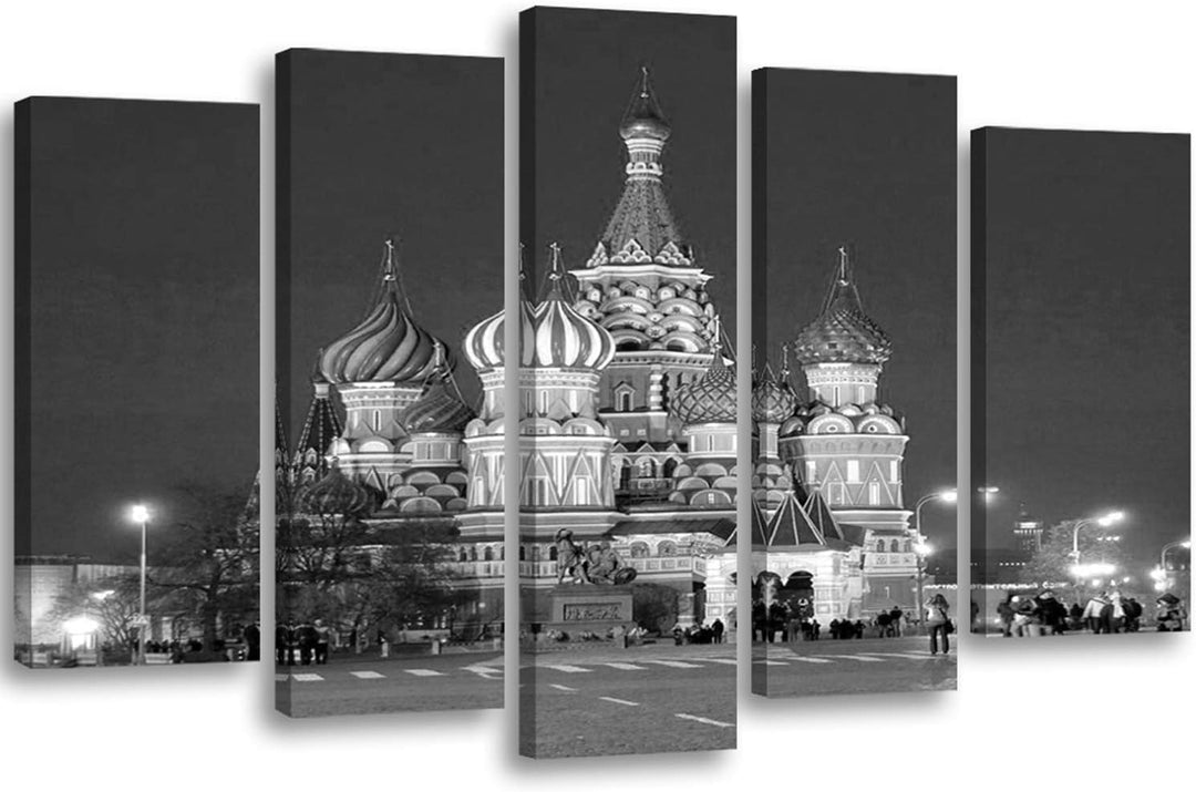 Feeby. Leinwandbild - 5 Teile - Bilder, Wand Bild, Wandbilder, Kunstdruck XXL, 5-Teilig, Typ A, 200x