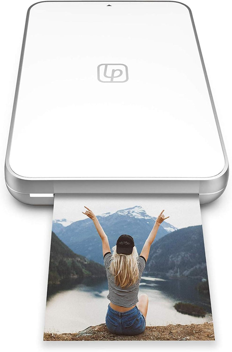 Lifeprint Ultra Slim Drucker |Weiss| Tragbarer Bluetooth-Sofortdrucker für Fotos, Videos und GIFS mi