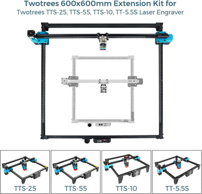 Twotrees Lasergravierer Y-Achsen-Erweiterungskit, Schnellmontage-Lasergravierer-Schnitzbereich-Erwei