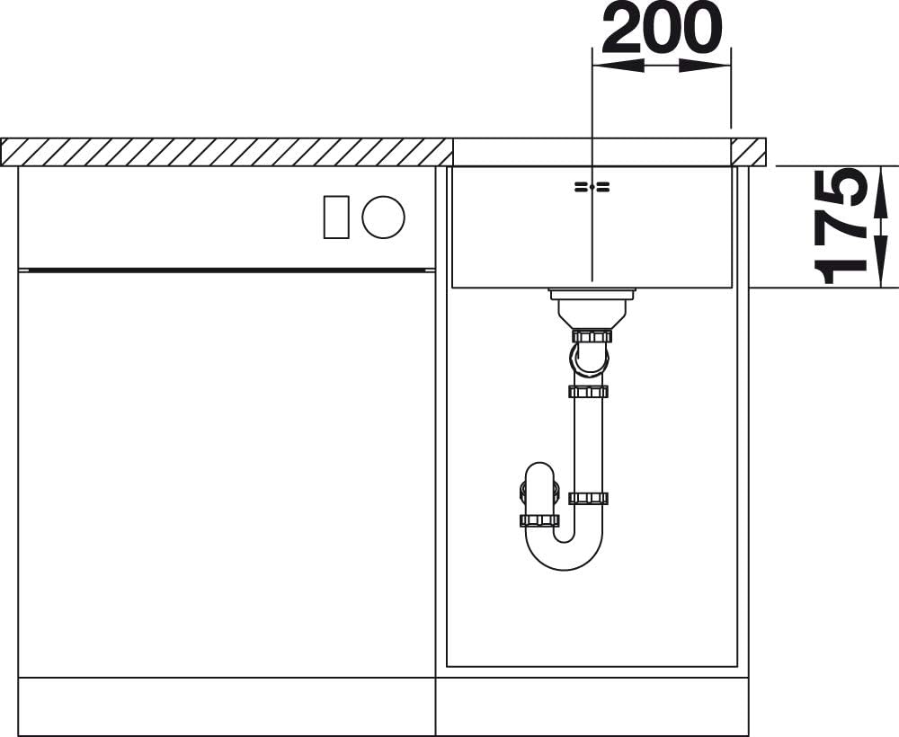BLANCO SUPRA 400-U | Edelstahl | Einbauart: Unterbau | ohne Ablauffernbedienung | 45er Unterschrank