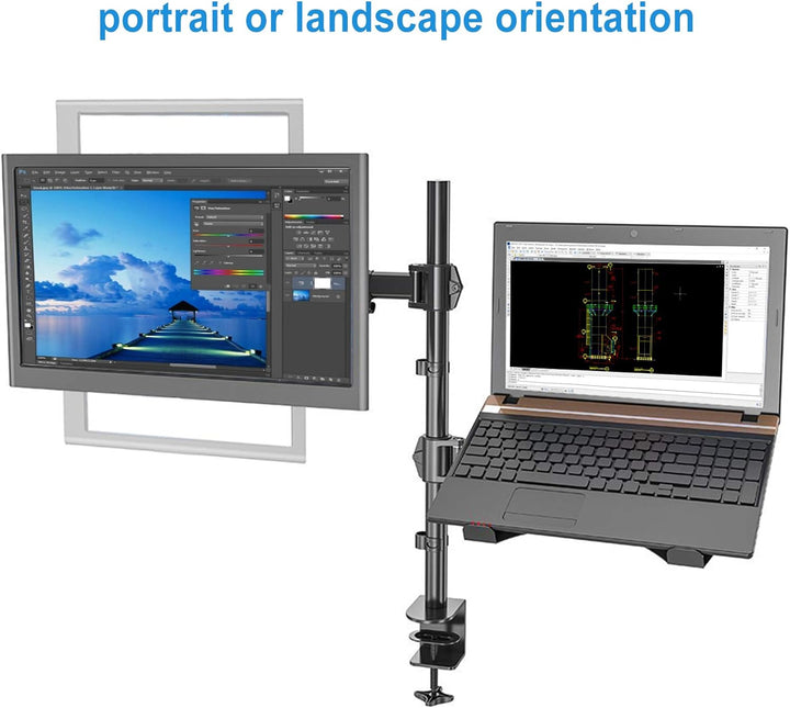 HFTEK - HF282LM - Monitor Halter Tischhalterung für Bildschirme von 13 bis 27 Zoll mit VESA 75/100 -