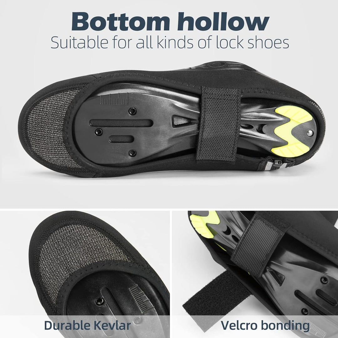ROCKBROS Überschuhe Fahrrad Shoecover Überzieher für Radsport Rennrad MTB Abdeckung Windfest Damen H