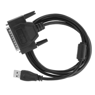 CNC-USB-Adapterkabel, schwarz DB25 12-Mbit/s-USB-Kabel zum Parallelkonverter Transformator Computer-