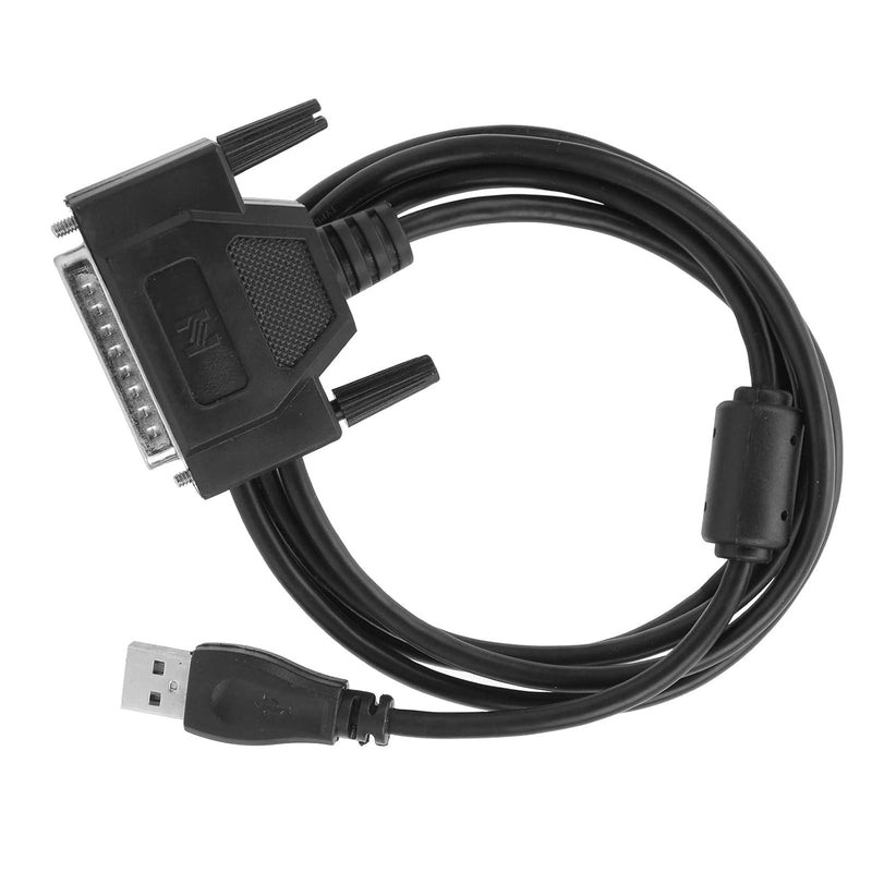 CNC-USB-Adapterkabel, schwarz DB25 12-Mbit/s-USB-Kabel zum Parallelkonverter Transformator Computer-