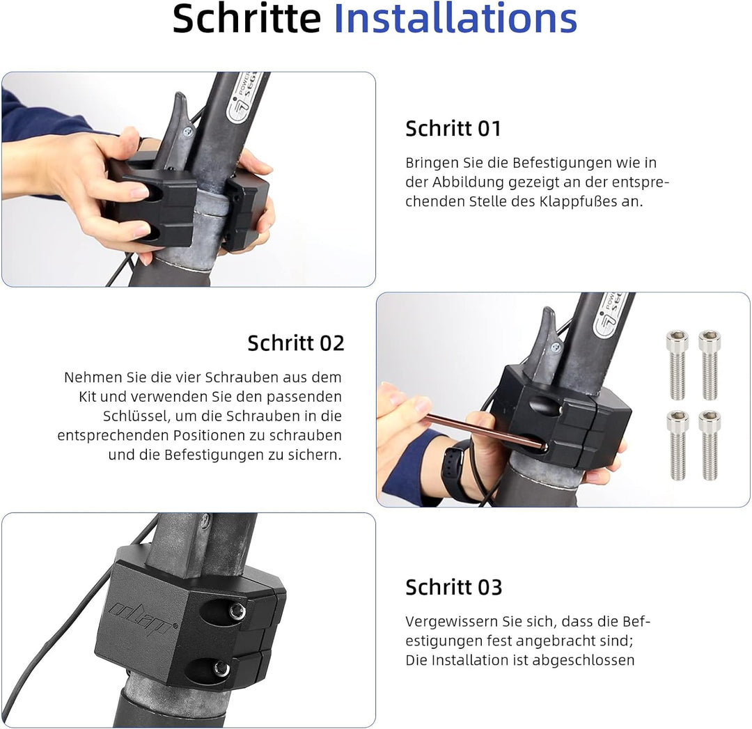 ulip Elektro-Scooter Klappklemme Vertikale Stange aus Aluminium Robuste Verriegelungsteile Spannklem