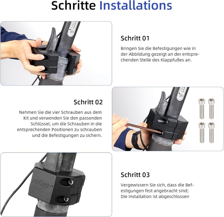 ulip Elektro-Scooter Klappklemme Vertikale Stange aus Aluminium Robuste Verriegelungsteile Spannklem
