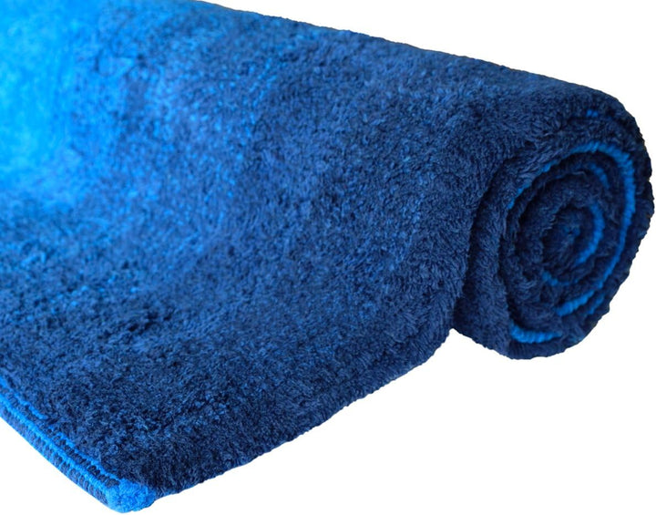 Dyckhoff Badteppich Colori, Blau, 55 x 65 cm, 100% Bio Baumwolle, GOTS 55 x 65 cm Blau, 55 x 65 cm B