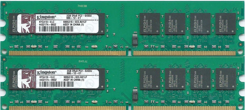 Kingston 4GB RAM Kit (2x2GB) DDR2 CL6