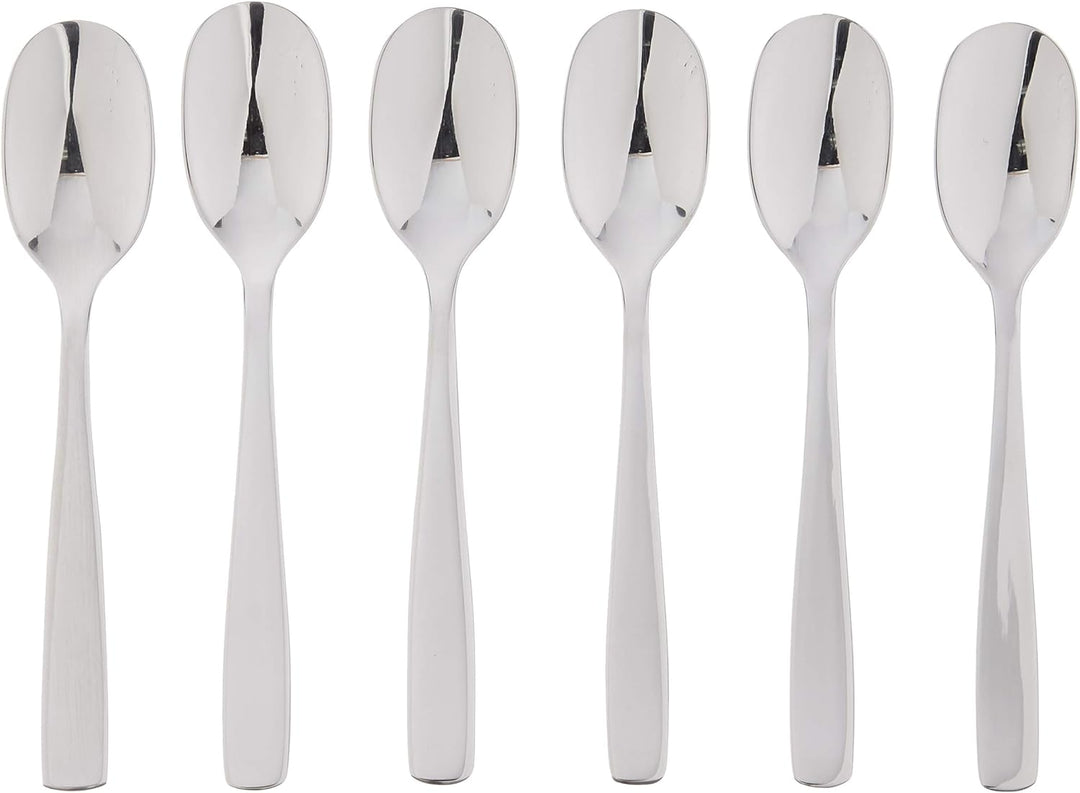 Alessi AJM22/9 Knifeforkspoon, 6 Stück Mokkalöffel Weiss, Weiss