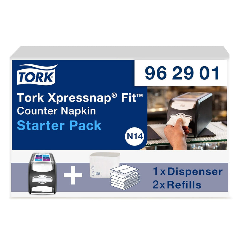 Tork Xpressnap Fit Counter Serviettenspender Starter Pack - 962901 - N14 + Servietten-Nachfüllpacks