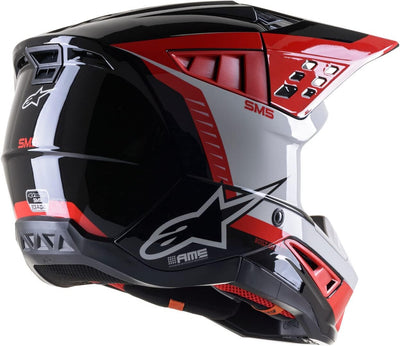 Helmet Alpinestars S-M5 Beam Black/Grey Red Glossy XL