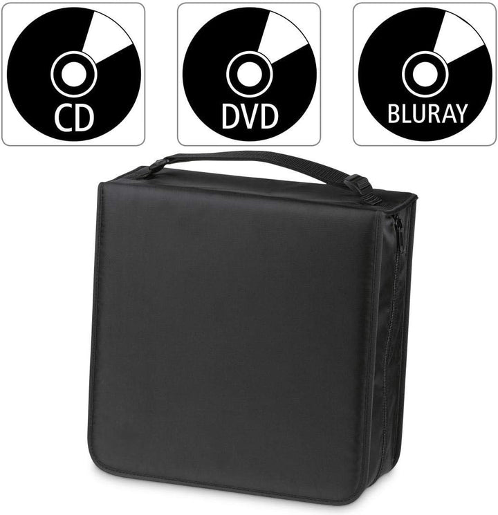 Hama CD Tasche mit Pflegetuch für 304 Discs / CD / DVD / Blu-ray (Mappe zur Aufbewahrung , platzspar