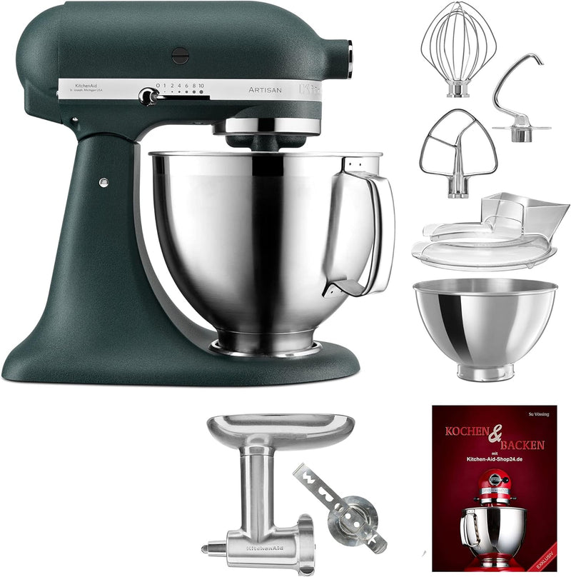 KitchenAid Küchenmaschine Artisan - P26 Starter Set 185er (FleischwGM) - 5KSM185PSEPP inkl. Fleischw