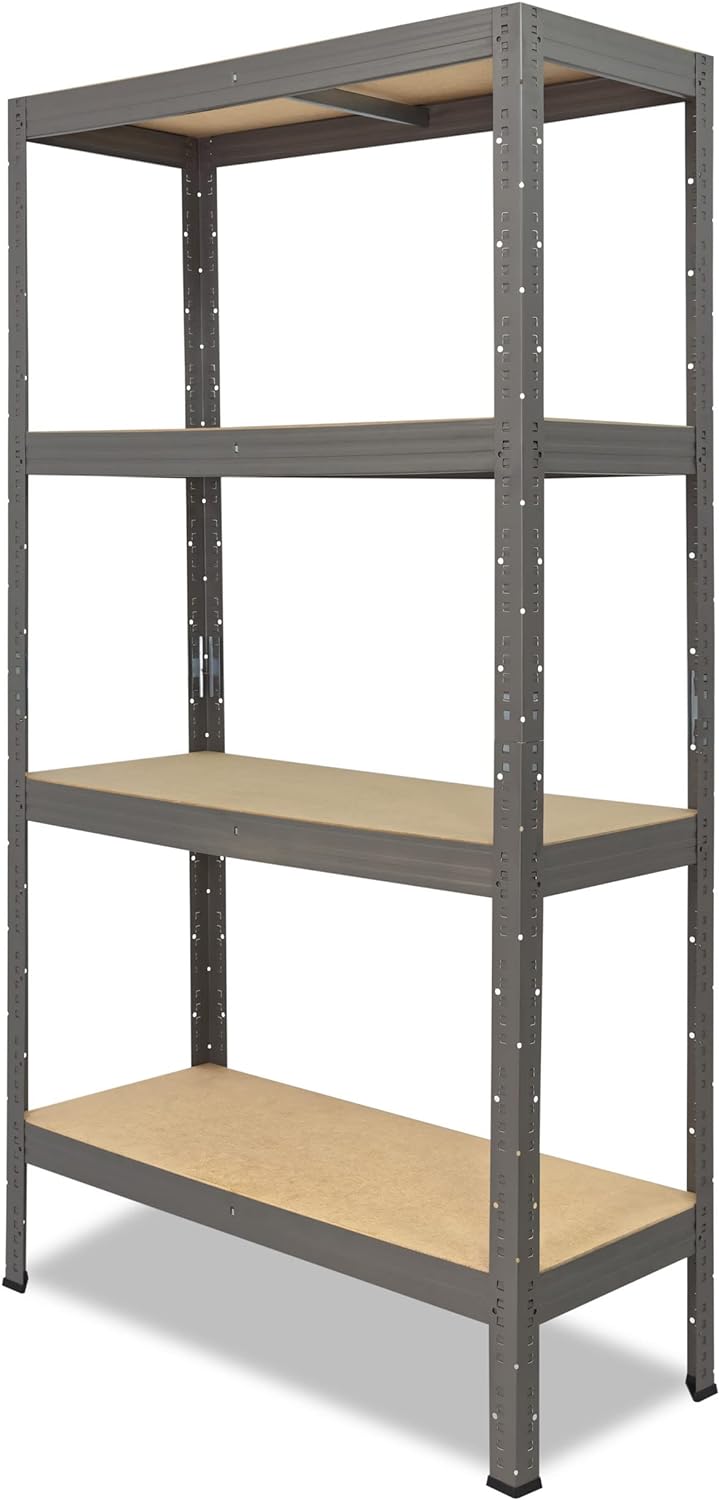 shelfplaza® 180x40x60cm Profi Schwerlastregal grau/Metallregal mit 4 Böden à 200kg Tragkraft/Kellerr