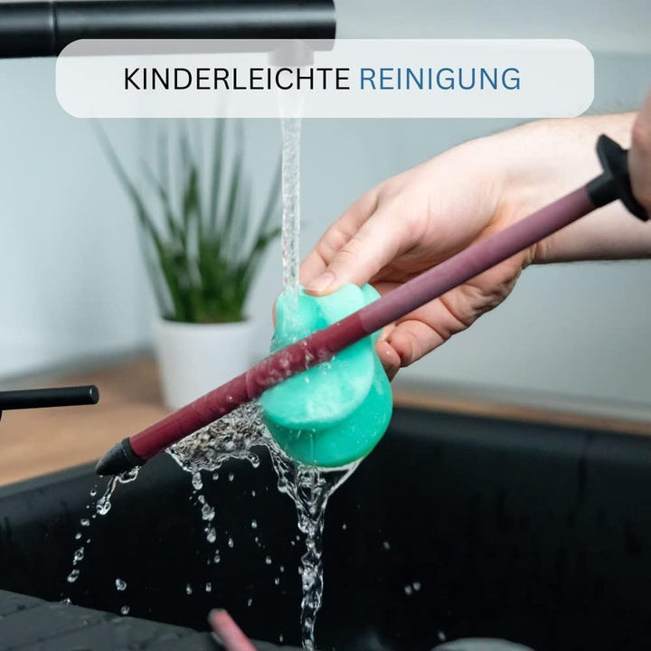 Westmark Wetzstab + Stabschutz, Länge: 50,6 cm, Sinterrubin/Kunststoff, Sieger-Long-Life, Rot/Schwar