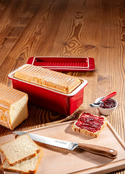 Tescoma para PAN DE MOLDE Ceramica Delicia, Keramik, Red, 27 cm Brot im Kasten, Brot im Kasten