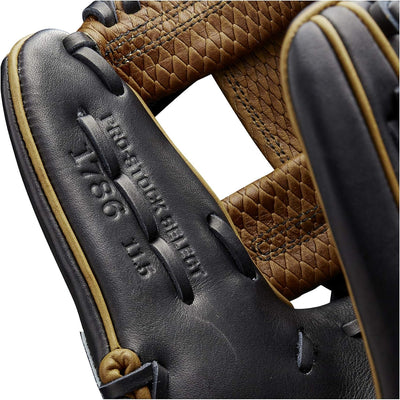 Wilson A2K Baseballhandschuh-Serie Rechte Hand Wurf Innenfeld Standardhandschuh, 29,2 cm, Schwarz/Sa