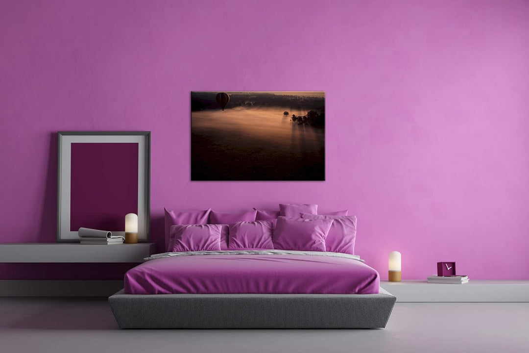 deyoli friedliche Landschaft in Afrika im Format: 80x60 als Leinwandbild, Motiv fertig gerahmt auf E