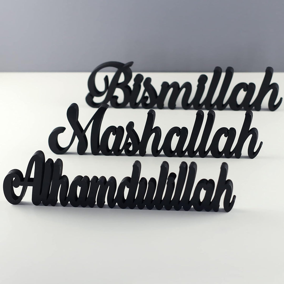 IWA Concept Bismillah, Alhamdulillah, Mashallah | Heimdekoration oder islamische Dekoration für Tisc