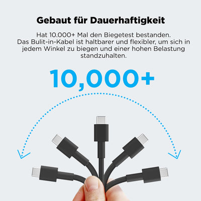 Innergie C10 Lite 100W USB-C PD3.0 Universal Netzteil Ladegerät mit Typ C Kabel, 100W Fast Charge Ko