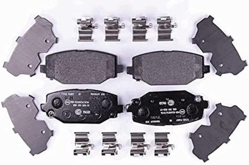 HELLA PAGID 8DB 355 020-311 Bremsbelagsatz - T3145 - Dicke/Stärke: 17.6mm - Bremssystem: TRW - mit a