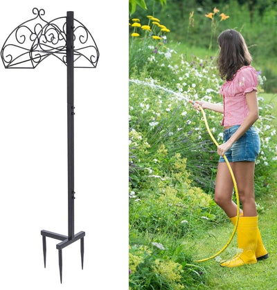 Ejoyous Gartenschlauchhalter, Gartenschlauchhalter 110cm mit 3 Befestigungspunkten für Gärten Hof