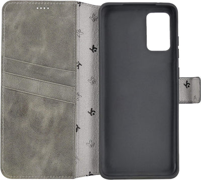 Suncase Book-Style Hülle kompatibel mit Samsung Galaxy S20 Plus Leder Tasche (Slim-Fit) Lederhülle H