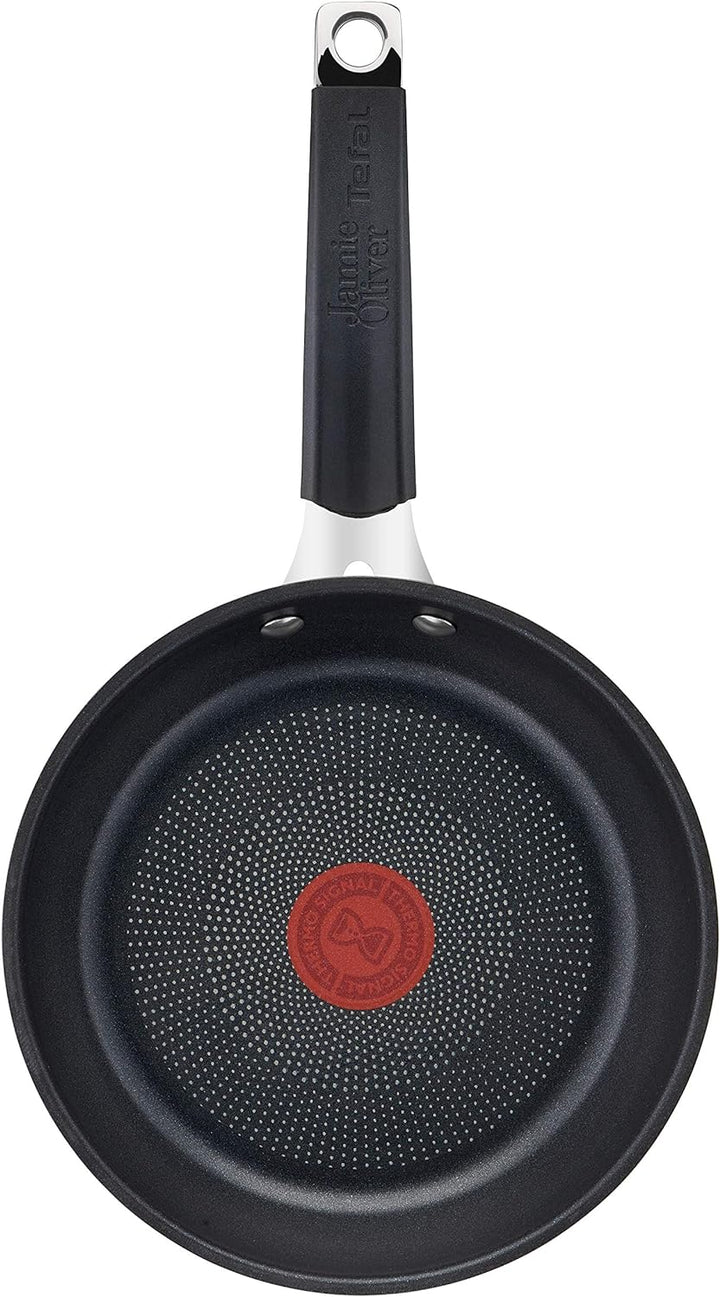 Jamie Oliver by Tefal Bratpfanne 20 cm, Antihaft, Induktion, Edelstahl, Genieteter Griff mit Silikon