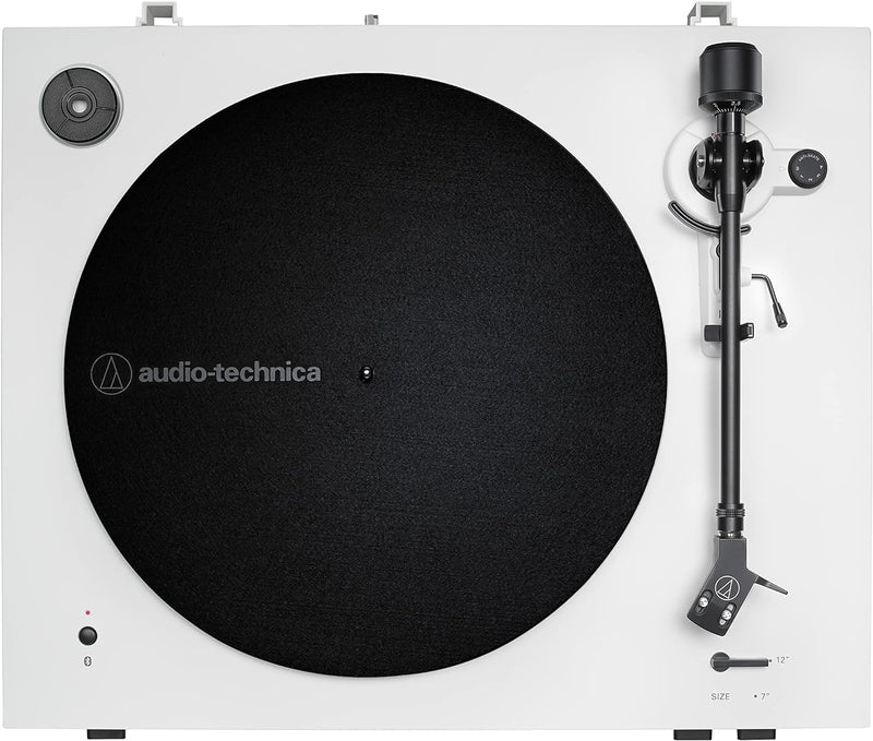Audio-Technica LP3XBTWH Kabelloser Automatischer Plattenspieler Weiss White Bluetooth Single, White