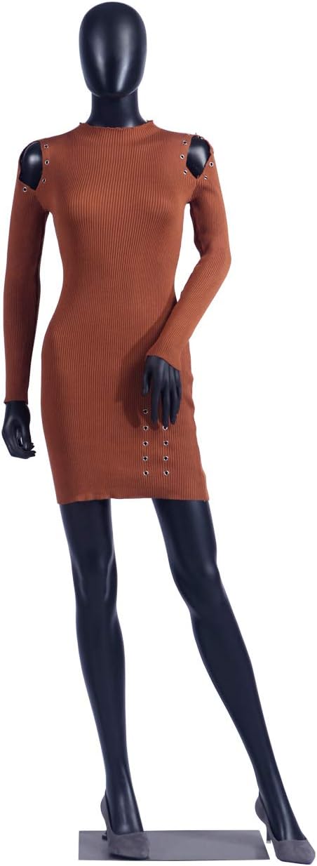 Eurotondisplay Frau FC-4Black Schaufensterpuppe matt schwarz ohne Gesicht Arme und Kopf Schaufenster