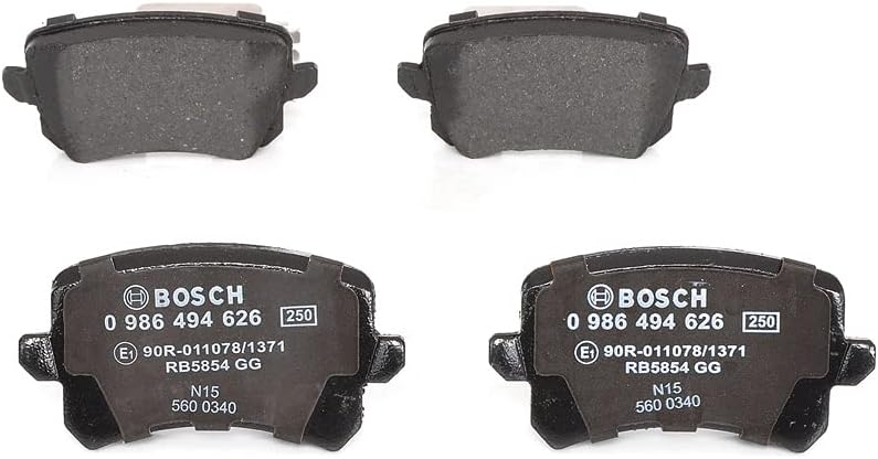 Bosch BP1252 Bremsbeläge - Hinterachse - ECE-R90 Zertifizierung - vier Bremsbeläge pro Set