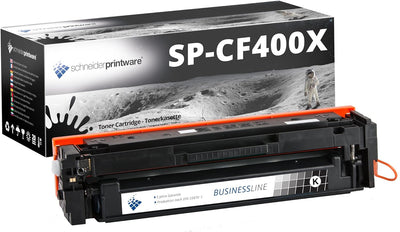 4 Schneider Printware Toner | 50 Prozent mehr Druckleistung | kompatibel zu HP 201X 201A CF400X CF40