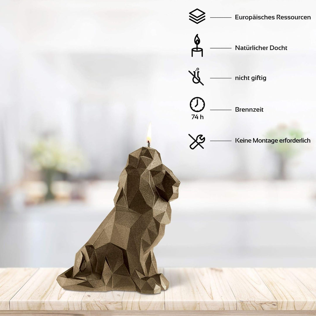 Candellana Handmade Lion Low-Poly Kerze Geschenk- Lustig - Dekorative Kerze - Home Décor - Geschenke