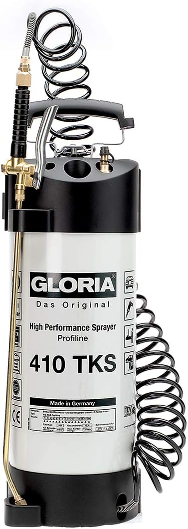 GLORIA Hochleistungssprühgerät 410 TKS Profiline | 10 L Füllinhalt | Profi-Drucksprüher aus Stahl |