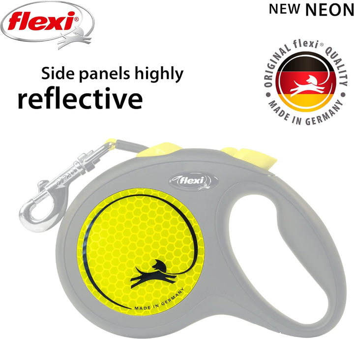 flexi cl31t5.250.s Neo einziehbare Hundeleine, gross, Schwarz/Neon Black/ Neon 1 Stück (1er Pack), B