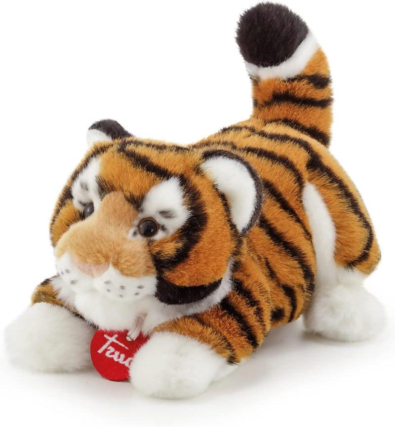 trudi 27136 Klassik Plüschtier Tiger Bruce ca. 19 cm, Grösse S, hochwertiges Stofftier mit weichen M