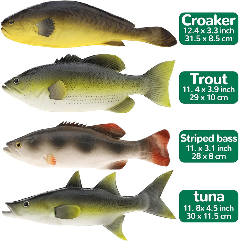 Gresorth 4 Stück Fälschung Fisch Ornament Künstlich Essen Modell Dekoration Zuhause Party Garten Küc