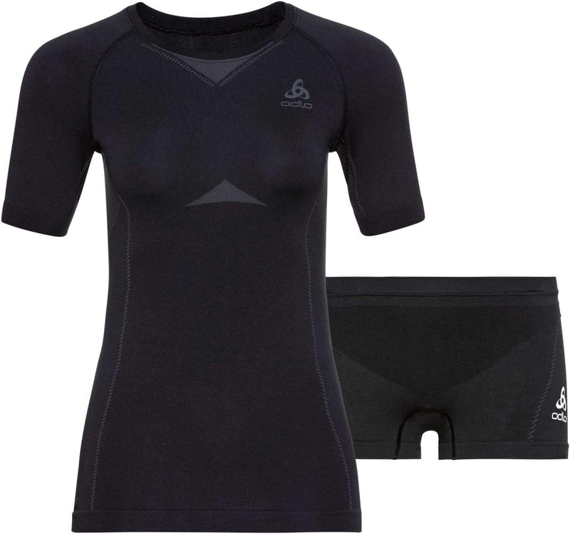 Odlo Damen Set Fundamentals Performance Light Baselayer Set XL Black - Odlo Graphite Grey, XL Black