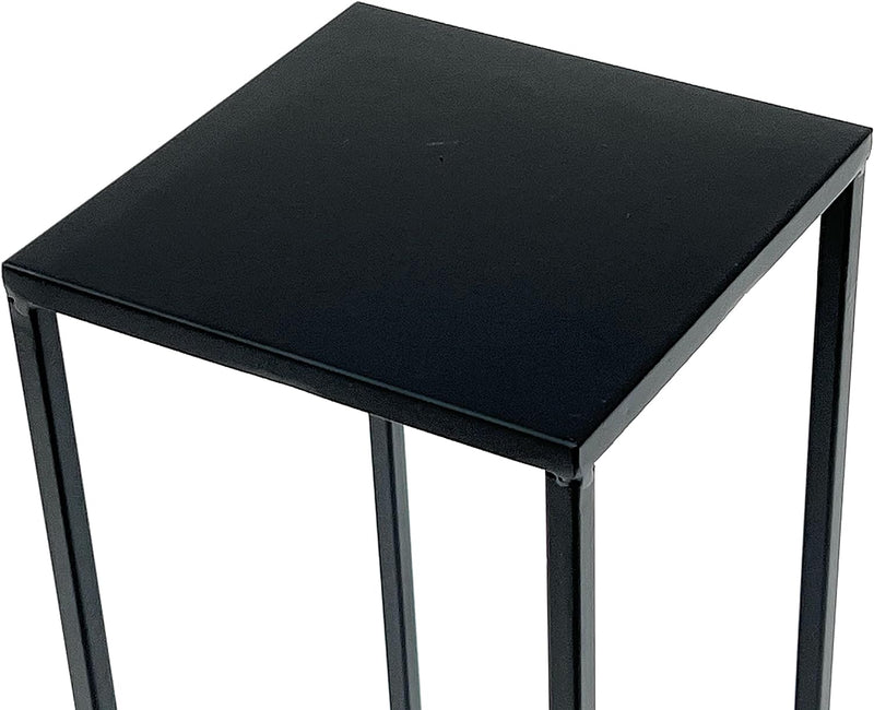 DanDiBo Blumenhocker Metall Schwarz Eckig 50 - 70 cm Blumenständer Beistelltisch 96315 Blumensäule M