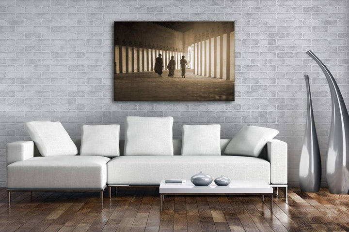 deyoli junge, buddhistische Mönche Format: 60x40 Effekt: Sepia als Leinwand, Motiv fertig gerahmt au